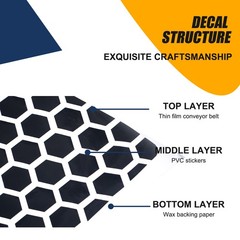 Honeycomb style Side Back Window Glass Sticker Decal 4Pcs For Volkswagen Amarok