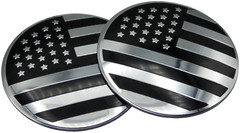2x American Flag Sticker Decal Fender Emblem Aluminum Dome Shape Car Truck 2.20″
