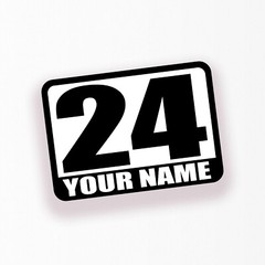 2 pcs Magnet Racing Number – Custom Track Day Autocross Car Door Magnetic Decal