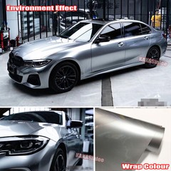 50FT – Solid Silver Ultra Gloss Chrome Metallic Entire Car Vinyl Wrap Sticker US