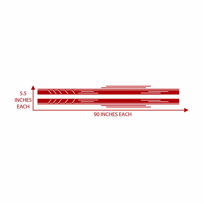 2pc Car Truck Body Side Skirt Racing Stripe Set Multiple colors Made in USA 6+yr