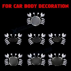 Car Crab Stickers 3D Three-Dimensional Badge Decoration Decal DIY Universal Trim