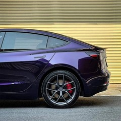 Metallic Midnight Purple Car Sticker Color Change Vinyl Film PET Bubble Free Wra