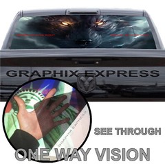 Truck Back Window Graphics Wolf (P562) See Through Rear Decal