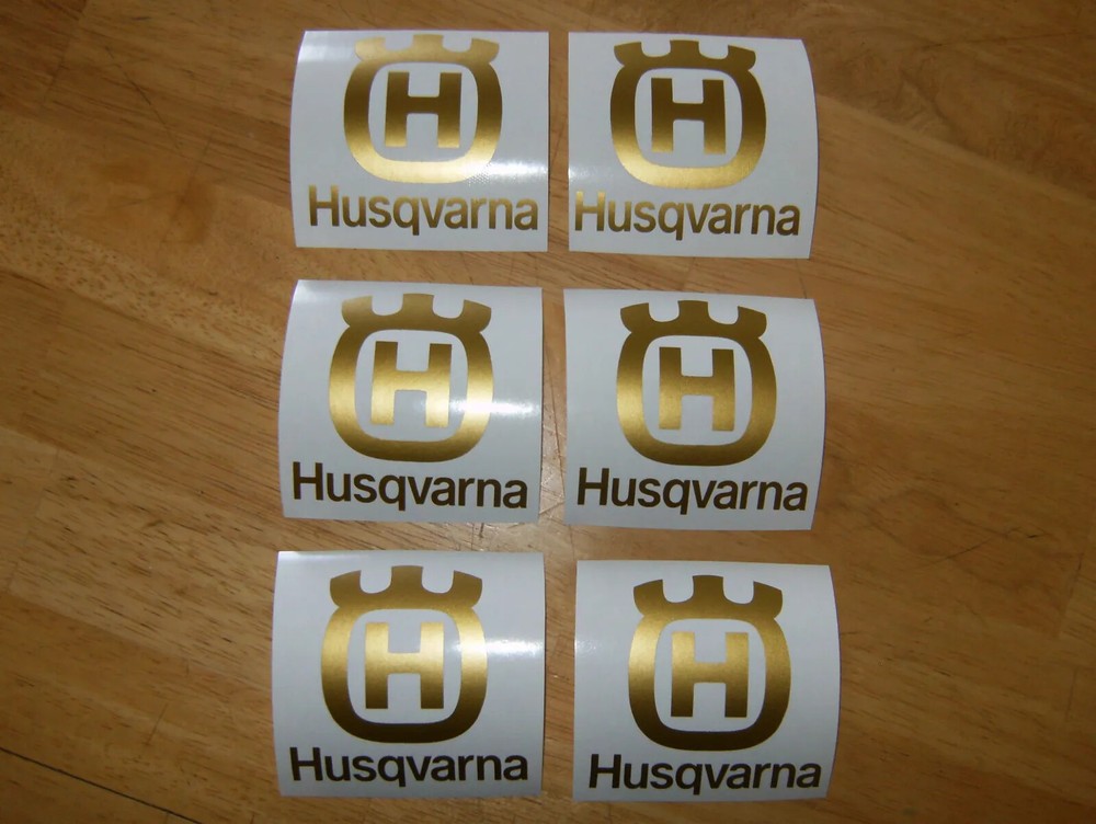 6 Pc set vinyl decals for husqvarna motorcycle fuel tank helmet many colors