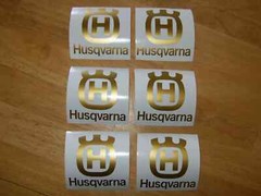 6 Pc set vinyl decals for husqvarna motorcycle fuel tank helmet many colors