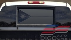 Fits 2004-2015 Nissan Titan(Long Version) Back Window Philippines Flag Decal
