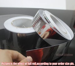 1.2inch Wide Mirror Chrome Vinyl Wrap Tape Sticker Car House Trim Decal / Silver