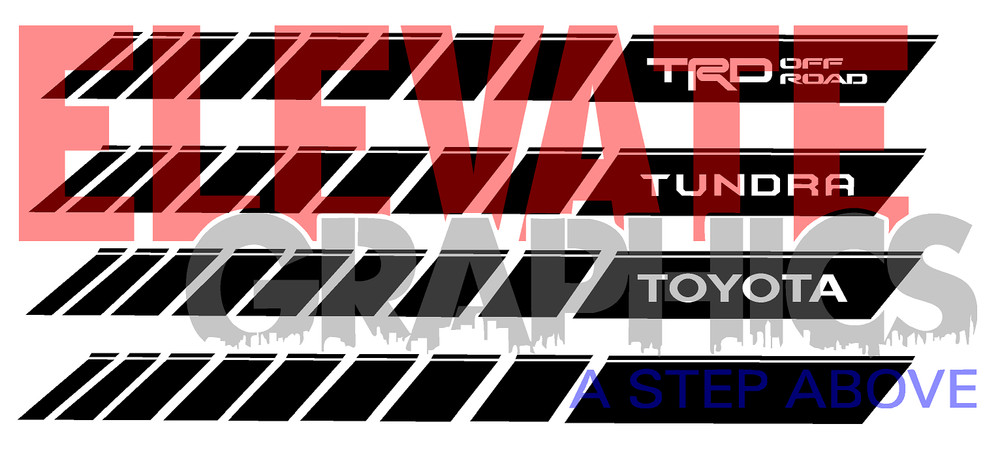 2007-2025 For Toyota Tundra Decals Side Rocker Two Stripes Vinyl Graphic Sticker