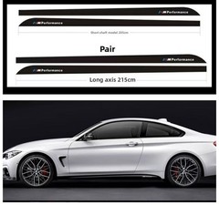 MATTE BLACK SIDE STICKER SKIRT DECALS FOR BMW1 2 3 4 5 SERIES X5X6 M PERFORMANCE