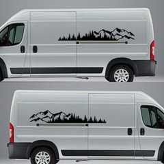 190x32cm Tree Mountain Forest Decal Vinyl Sticker For Car Truck SUV Side Body