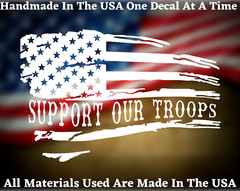 Support Our Troops Vinyl Car Window Decal Bumper Sticker USA Seller