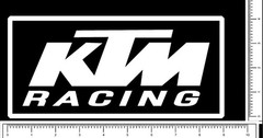 KTM Racing 9″ Rectangle Die Cut Team Sticker Motocross Racing Decal