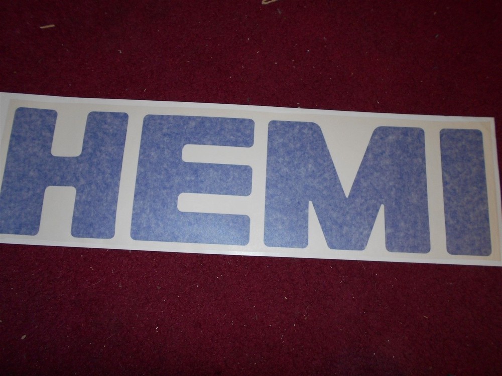 DODGE CHRYSLER PLYMOUTH 426 440 345 392 5.7 HEMI DIE CUT 22 INCH DECAL BLUE NEW