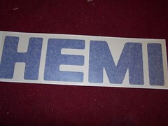 DODGE CHRYSLER PLYMOUTH 426 440 345 392 5.7 HEMI DIE CUT 22 INCH DECAL BLUE NEW