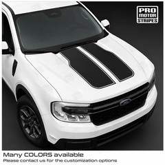 Ford Maverick 2022-2025 Split Hood Accent Decals Stripes (Choose Color)