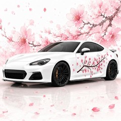 2PCS Sakura Cherry Blossom Car Livery, Japanese Theme Side Car Vinyl Livery, …