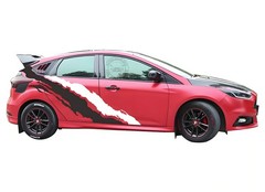 Distorted Stripe Car Side Sticker For Honda Civic Accord Side Door Vinyl Decals