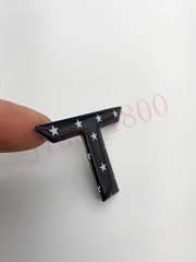 BLACK Flag letters compatible with TOYOTA TUNDRA 2022 23 logo Front insert