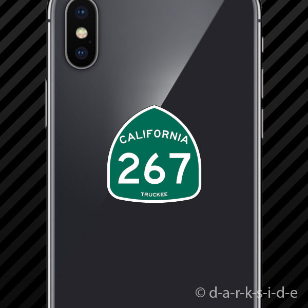 (2x) California Highway 267 Truckee Cell Phone Sticker Mobile hwy