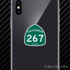 (2x) California Highway 267 Truckee Cell Phone Sticker Mobile hwy