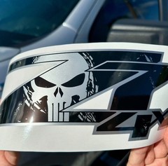 2 Pack Z71 4×4 Truck Decal Skull/Punisher For Chevy Trucks OEM Dimensions New
