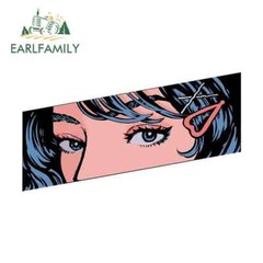 EARLFAMILY 5.1″ Beautiful Girl Eye Strip Car Stickers Graphics Creative Decals