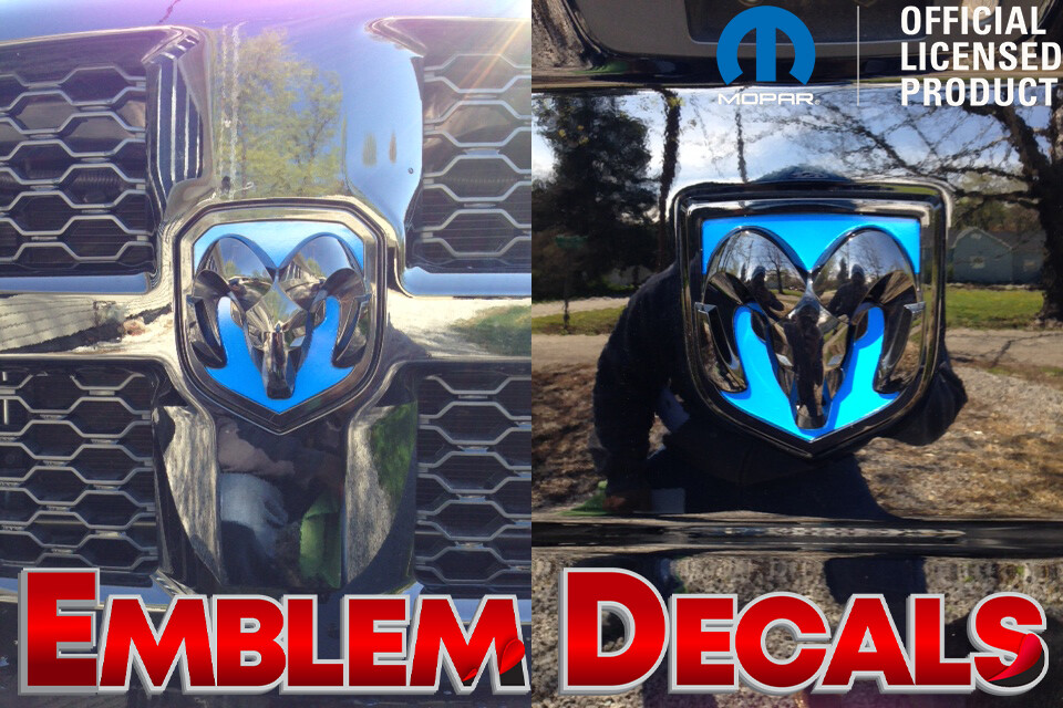 RAM 3500 Ram Heads Front and Rear Emblem Inlays Decals 13 14 15 16 17 18