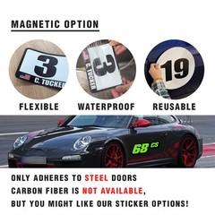 Custom Car Racing Number Class Magnet Decal x2 8,10,12-16 inch – Vibrant Style