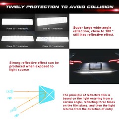 Car Auto Trunk Reflective Warning Sticker Tape Rear Bumper Safety Strip Decal