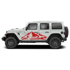 Door side mountains graphics stickers decal compatible with Jeep Wrangler