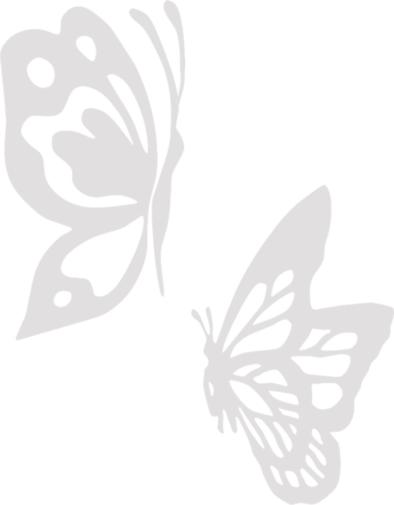 Two Butterflies Decal Laptop Sticker 42 different colors available