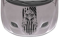 NEW Eagle Flag USA Hood Door Vinyl Decal Racing Stripes (Fits DURANGO)