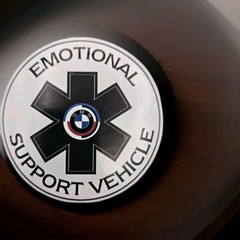 BMW Emotional Support Vehicle – Car Sticker Decal Window, Bumper 3.5″ WHITE