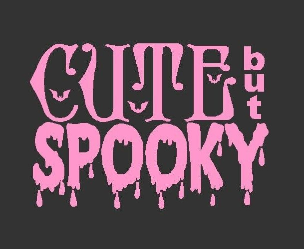 CUTE but SPOOKY Car Sticker Window Decal Choose Color Cute 6″x4″