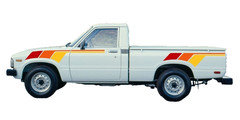 VINTAGE STYLE RETRO VINYL GRAPHICS STICKER SET TOYOTA PICKUP RED-ORANGE-YELLOW