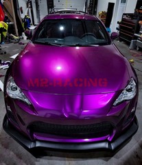 ESSMO PET Super Gloss Metallic Magenta Purple Car Vinyl Wrap Decal Like Paint