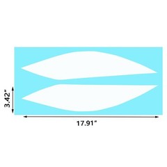 Headlight Eyelid Cover Trim Decal Overlays White for Chevy Corvette C7 2014-2019