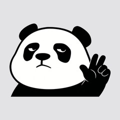 Panda Series Stickers Vinyl Waterproof Sunproof Self-adhesive for Car windows UE