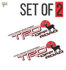 TRD Offroad Decal Deer, Compatible with Toyota Tacoma Tundra Sticker (Set of 2)