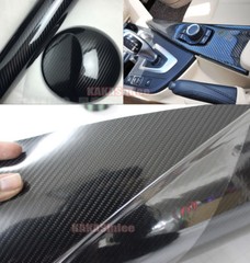 5D Mirror Glossy Ultra Shining Black Carbon Fiber Vinyl Wrap Sticker 50FT x 5FT