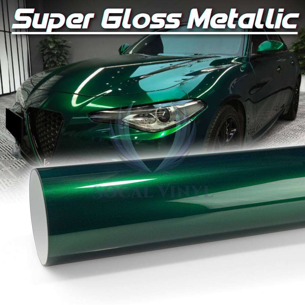 Premium Super Gloss Metallic Vinyl Car Wrap Sticker Decal Bubble Free Sheet Film