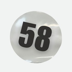 Pair of 12″ Magnetic Race Car Number 58 Circular Magnet