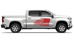 Door US flag graphics stickers decal compatible with Chevrolet Silverado