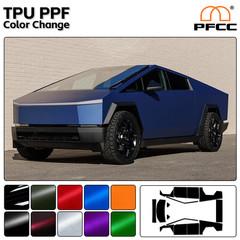 TPU Metallic Azure Blue For Cybertruck PPF Paint Protection Film Wrap Color 8mil