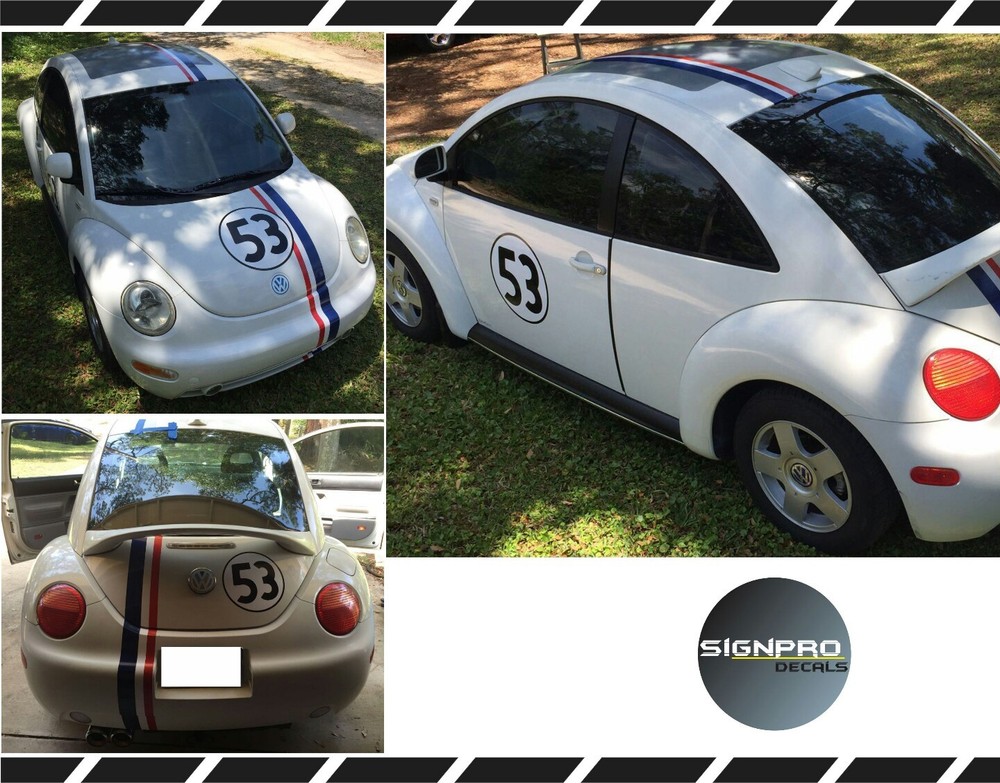 AUTH HERBIE THE LOVE BUG DECAL STICKER KIT ORIGINAL