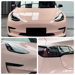 5FTx50FT PET Crystal Shell Pink Vinyl Wrap Self-Adhesive Air Release US Stock