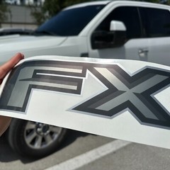 FX2 Off Road Gray Decals for Ranger F150 Truck Super Duty Stickers | Set of 2