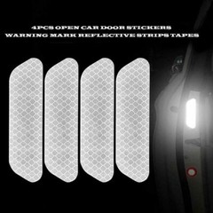 4Pcs/set Universal Car Reflective Stickers Door Eyebrow Sticker Decal Warning