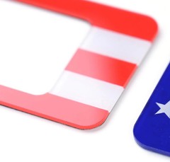 3D US FLAG DOMED RAISED TAILGATE LETTERS FOR SILVERADO 2019-2021